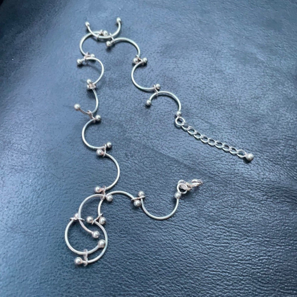 Anklet/bracelet .925 Sterling Silver Fine Jewelry. 2 Avail 9.5-10.5” - Picture 2 of 6
